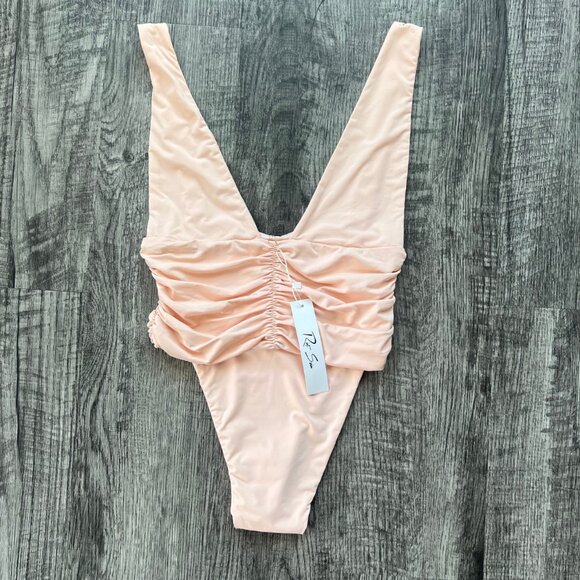 NWT Riot Swim Echo One Piece Peach Beach Size M - Picture 2 of 8